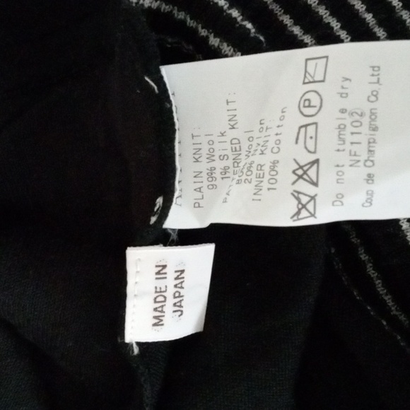 Antipast Wool/Silk Blend Cardigan Black & Gray Sweater Size M/L - Picture 4 of 10